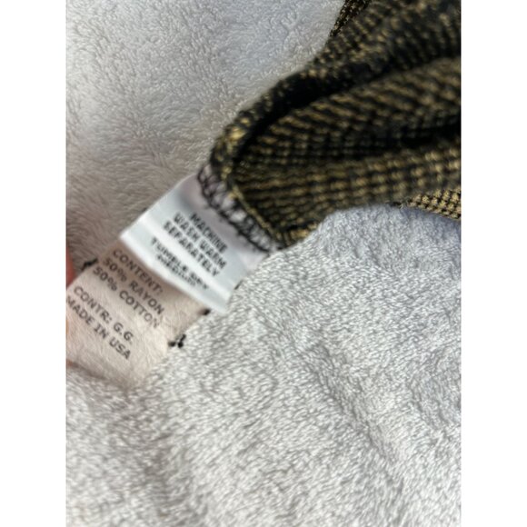 Cut Loose Womens Knit Pullover Sweater Medium Brown Black Long Sleeve Round Neck - Picture 3 of 5